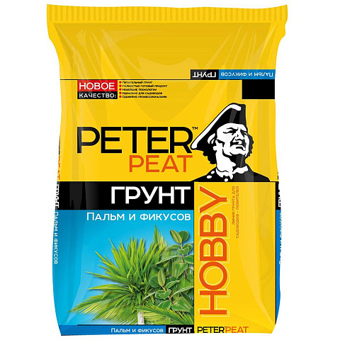 Грунт Hobby, для пальм и фикусов, 5 л, Peter Peat