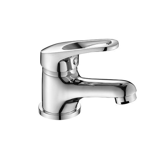 Смеситель одноручный для умывальника монолитный, картр. 35 мм, хром, DECOROOM, DR21011