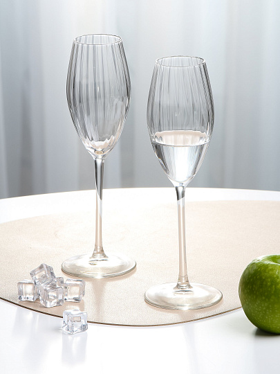 Бокал для шампанского, 200 мл, стекло, 2 шт, Luminarc, Serena Line, X2271