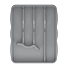 Лоток для столовых приборов пластик, 31.5х25.5х4.2 см, серый, Альтернатива, М8517 - фото 3