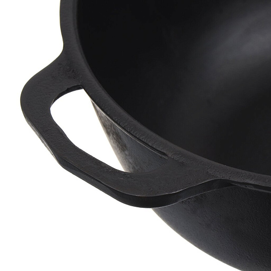 Кастрюля чугун, 2 л, круглая, Maysternya, Т401, черная, индукция