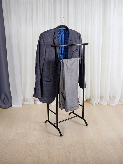 Вешалка костюмная 35х47х108 см, ЗМИ, металл, 6 кг, Стиль 3, ВНП 300 Ч, черная