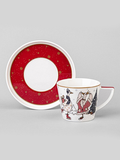 Чайная пара фарфор, 2 предмета, на 1 персону, 250 мл, Lefard, Family Christmas, 425-161