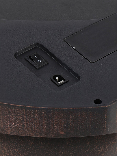 Фонарь декоративный 35х10.5х33 см, USB шнур, АА 3шт, пластик, стекло, Камин, M120014