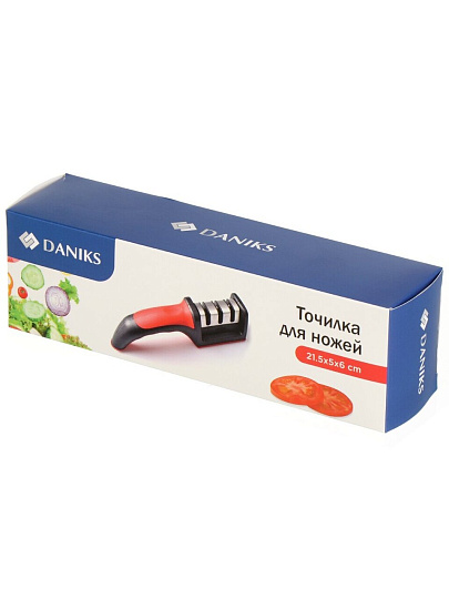 Точилка для ножей, нержавеющая сталь, 21.5х5х6 см, черная, Daniks, S-Z58305A