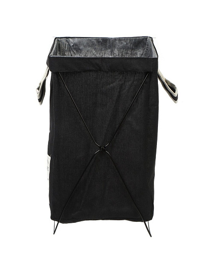 Корзина для хранения белья и вещей, 25х40х46 см, прямоугольная, черная, A290121