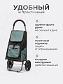 Тележка хозяйственная 60х50х25 см, полиэстер, пластик, металл, 35 л, зеленая, с сумкой, складная, A150010 - фото 4