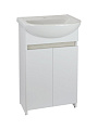 Тумба Doratiz, Бора-бора, 2 двери, под умывальник Браво 50, напольная, 435x270x810 мм, белый, светлый дуб, 9912.014 - фото 3