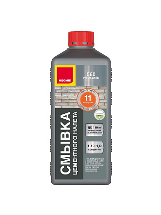Смывка от цементного налета, 560, 1 л, Neomid, концентрат 1:10