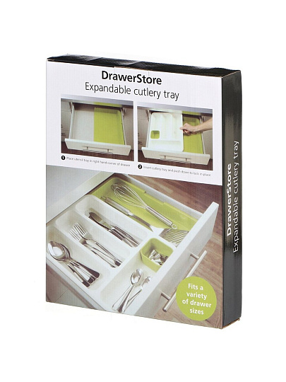 Лоток для столовых приборов 29.8х38.3х3.5 см, зеленый, MV19037