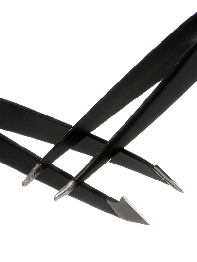 Пинцет косметический нержавеющая сталь, 9.5 см, 2 шт, G010024