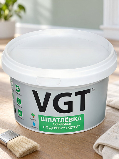Шпатлевка VGT, Экстра, акриловая, по дереву, для внутренних работ, дуб, 1 кг