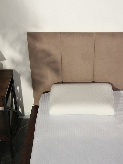 Подушка ортопедическая, 40 х 60 см, пенополиуретан, Memory foam, чехол 100% полиэстер, с эффектом памяти, упругая, ИвШвейСтандарт, ПМФ-64пм