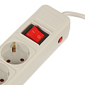 Сетевой фильтр 5 гнезд, 1.9 м, ПВС, 3х1 мм², с заземлением, 16 А, +2USB +TYPE C 2.0, 3.5 кВт, серый, Jett, 171-602 - фото 2