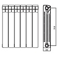 Радиатор биметалл, 350х80 мм, Royal Thermo, Revolution, 10 секций, НС-1072122 - фото 2