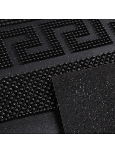 Коврик придверный, 40х60 см, прямоугольный, ПВХ, латексная пропитка, черный, Welcome, 92008