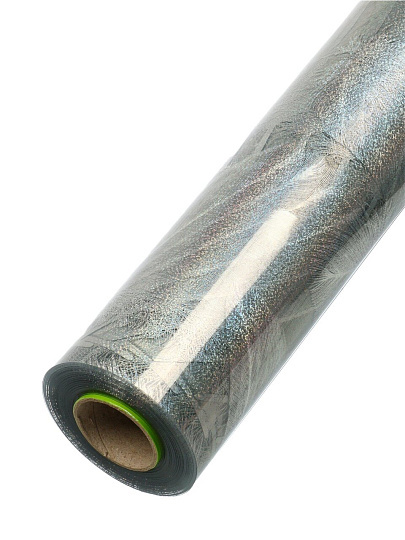 Клеенка Dekorelle, 1.2х20 м, силикон, серебро/прозрачный фон, 0.6 мм, 235-S