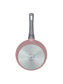 Сковорода литой алюминий, 28 см, антипригарное покрытие, Нева Металл Посуда, Tesoro Florence, total pink, индукция, TF1628tpi - фото 4