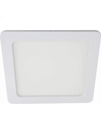 Светильник встраиваемый светодиодный, Ecola, 20 Вт, 4200 К, IP20, 23х23х2 см, нейтральный белый свет, 200В, даунлайт, DQRV20ELC
