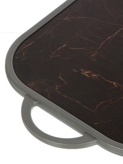 Доска разделочная пластик, 37х25 см, с ручкой, прямоугольная, Y4-11652