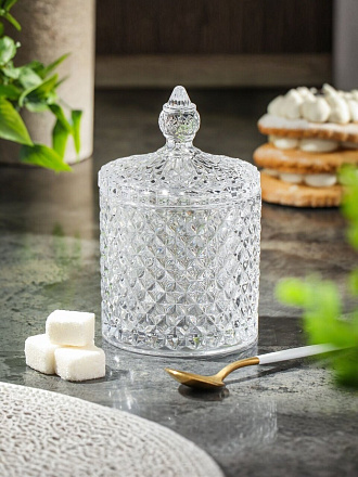 Сахарница 260 мл, стекло, 8.5х14 см, Шейх, Y6-10048