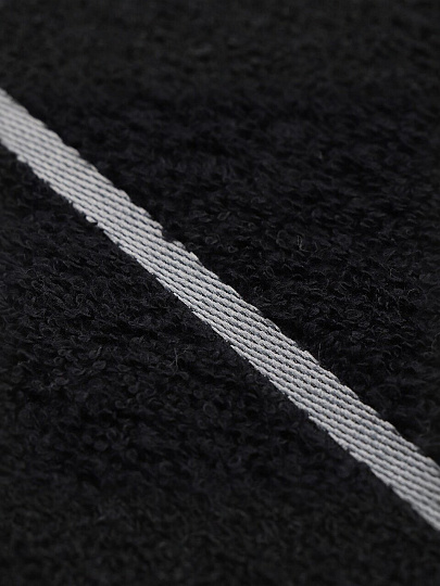 Полотенце банное 50х90 см, 100% хлопок, 420 г/м2, Азия, Barkas, черное, Узбекистан