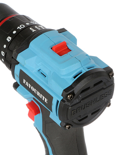 Дрель-шуруповерт аккумуляторный, Favourite, ДАБ 21, бесщеточный, 21 В, кейс, 303802102