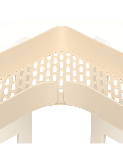 Полка универсальная, пластик, 2 секции, угловая, 6607