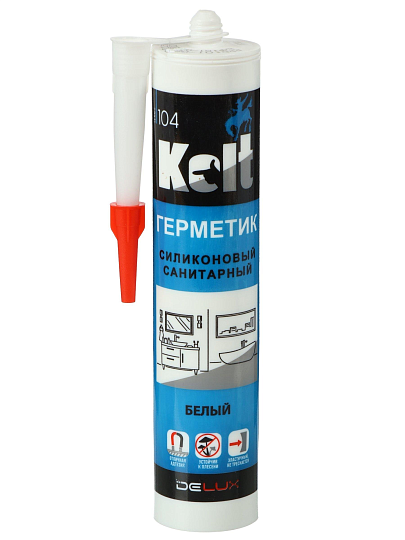 Герметик силиконовый, санитарный, Kolt, K28СSW, 280 мл, белый