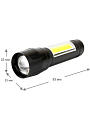 Фонарь ручной, встроенный аккумулятор, Ultraflash, E1337, зарядка от USB, пластик, мини LED, 14269
