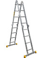 Лестница шарнирная 4 секции, 16 ступеней, алюминий, 4.66 м, 150 кг, Alumet, Т444 - фото 4