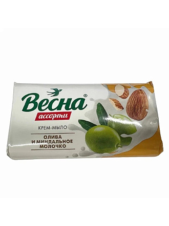 Мыло Весна, Ассорти олива и миндальное молочко, 90 г