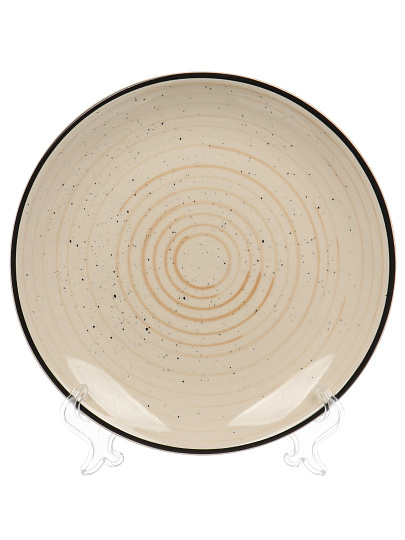 Тарелка десертная, керамика, 19 см, круглая, Фьюжен Миели, Elrington, 225-27023, бежевая