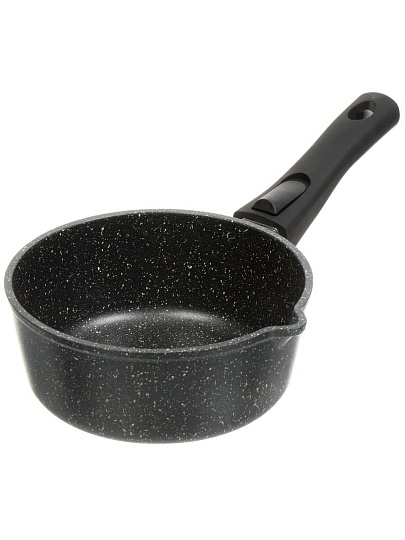 Ковш алюминий, антипригарное покрытие, 1.5 л, бакелитовая ручка, съемная ручка, Горница, Гранит, кш1812аг