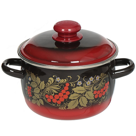 Кастрюля эмалированная СтальЭмаль Рябинушка 7MC161P, 2 л