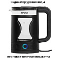 Чайник электрический Econ, ECO-1506KE, черный, 1.5 л, 1500 Вт, скрытый нагревательный элемент, стекло, пластик - фото 2