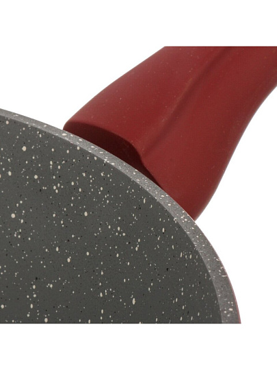 Сковорода литой алюминий, 26 см, антипригарное покрытие, Горница, Рубин, с крышкой, с9261РБ