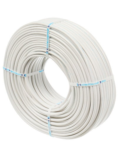 Провод ПУГНП, 2х4 мм², 100 м, медь, ПуГВВ/ПБППГ/ПУГНП/ПБГВВ, ГОСТ, белый, ККЗ