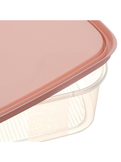 Контейнер пищевой пластик, 0.5, 1, 1.6, 2.3 л, 4 шт, в ассортименте, прямоугольный, Мультипласт, Пастель Умничка, MPU8232