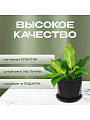 Кашпо пластик, 1 л, 13х11 см, для цветов, с поддоном, графит, Idea, Призма, М 3137 - фото 3