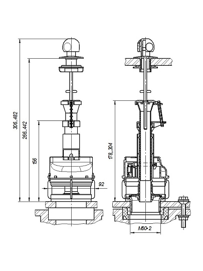Клапан для бачка унитаза пластик, штоковый, хром, сливной, Инкоэр, СБа-А Р