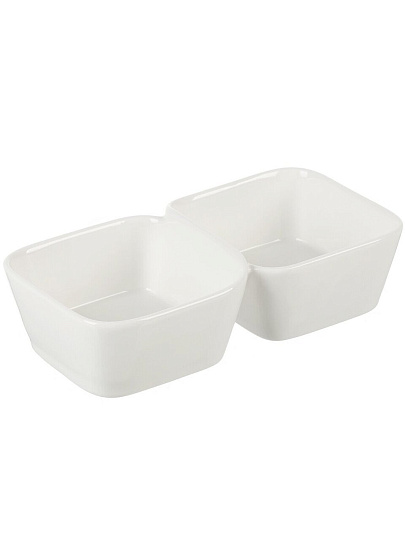 Менажница для сервировки, фарфор, 21.2х10.6х5.3 см, 2 секции, Atmosphere, Menage, AT-K3649