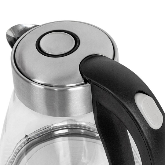 Чайник электрический Pioneer, KE809G, серый, 1.7 л, 2200 Вт, скрытый нагревательный элемент, стекло