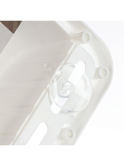 Полка для ванной пластик, навесная, 2 яруса, прямая, 12х27х50.5 см, Dunya Plastik, 09164