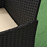 Мебель садовая Green Days, Эльмира, черная, стол, 190х90х75 см, 6 кресел, подушка бежевая, 120 кг, J-2022 - фото 5
