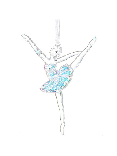 Елочное украшение Балерина, перламутр, пластик, Y4-9463