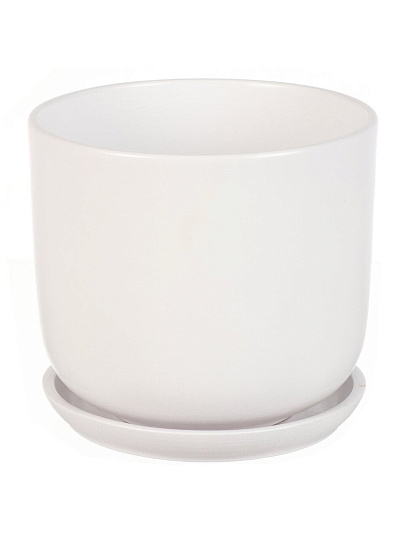 Горшок керамика, 3 л, 15.5х18 см, Айвори №4, 004708