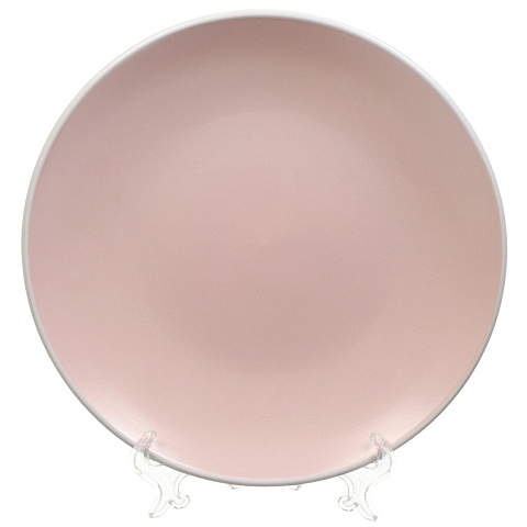 Тарелка обеденная, керамика, 24 см, круглая, Scandy Rose, Fioretta, TDP460, пудровая