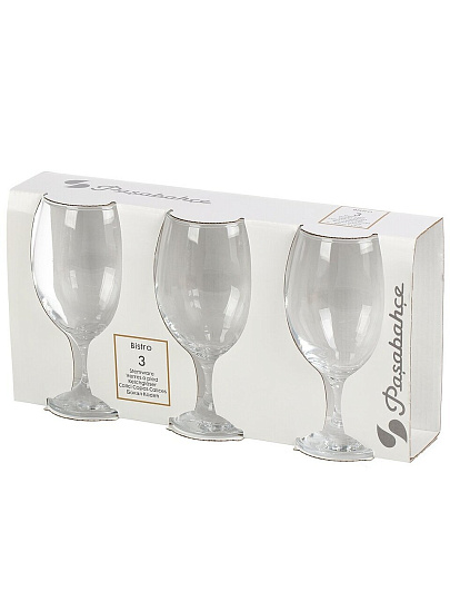 Бокал для пива, 400 мл, стекло, 3 шт, Pasabahce, Bistro, 44417B/