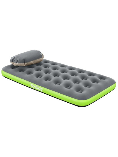Матрас надувной Bestway, 188х99х22 см, 67619, без насоса, флокированный, со съемным подголовником, 150 кг